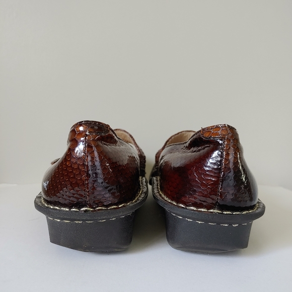 Alegria Feliz Snakeskin Print Mary Jane Shoes Clogs Leather US 9 / EU 39 - Picture 12 of 16